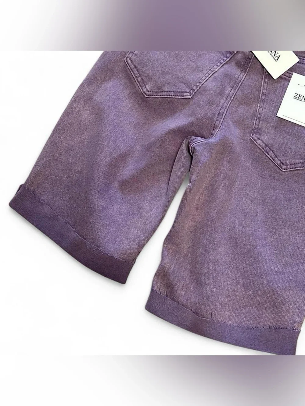 NWT Mineral Wash High-Rise Lilac Bermuda Shorts SMALL‎